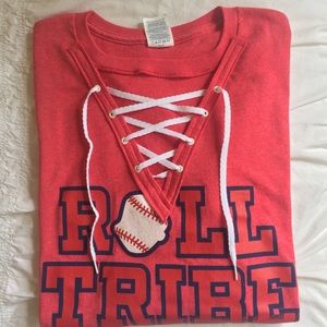 SOLD. Cleveland Indians Lace Up Tee - 2XL